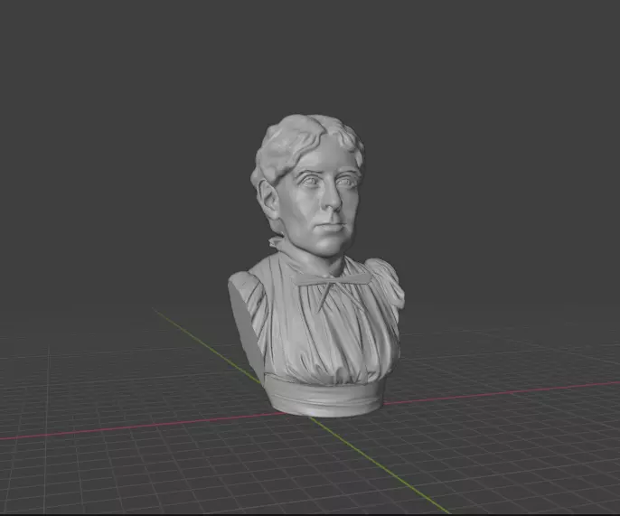 Louisa May Alcott 3D print model_0