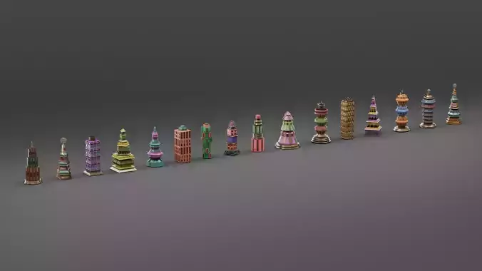 Building with toy-like paper texture