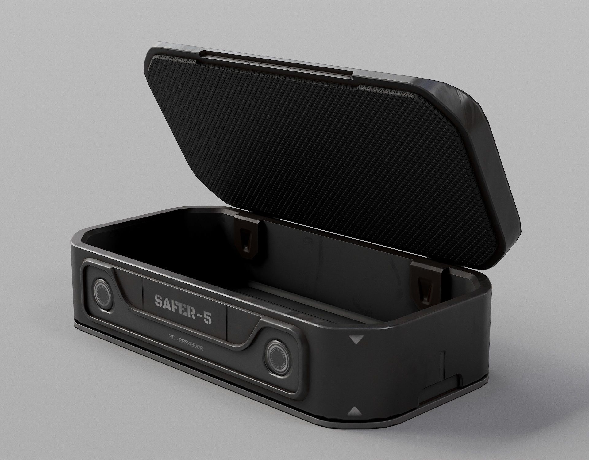 Sci-fi Military Weapon Crate PBR Low-poly 3D model_7