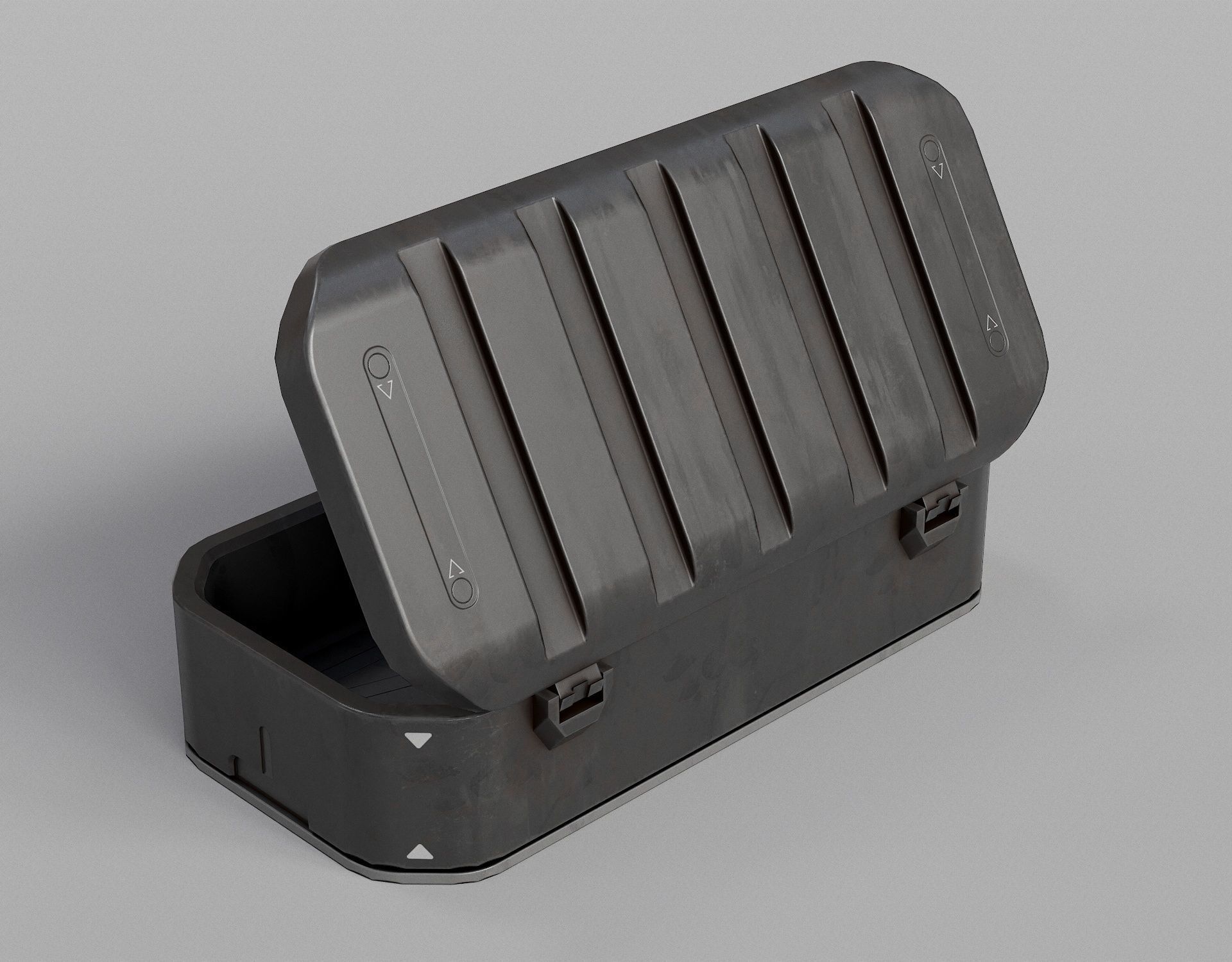 Sci-fi Military Weapon Crate PBR Low-poly 3D model_3