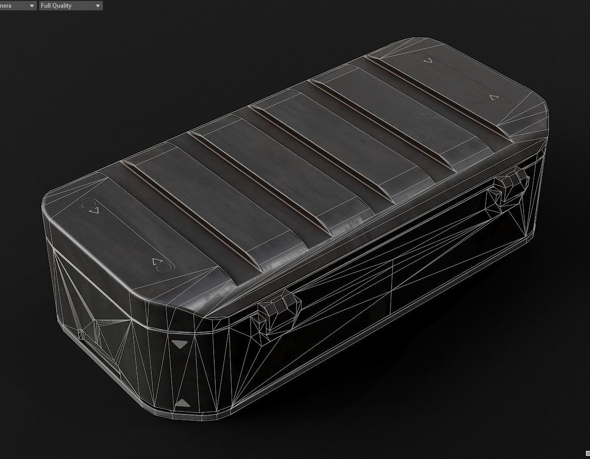 Sci-fi Military Weapon Crate PBR Low-poly 3D model_12