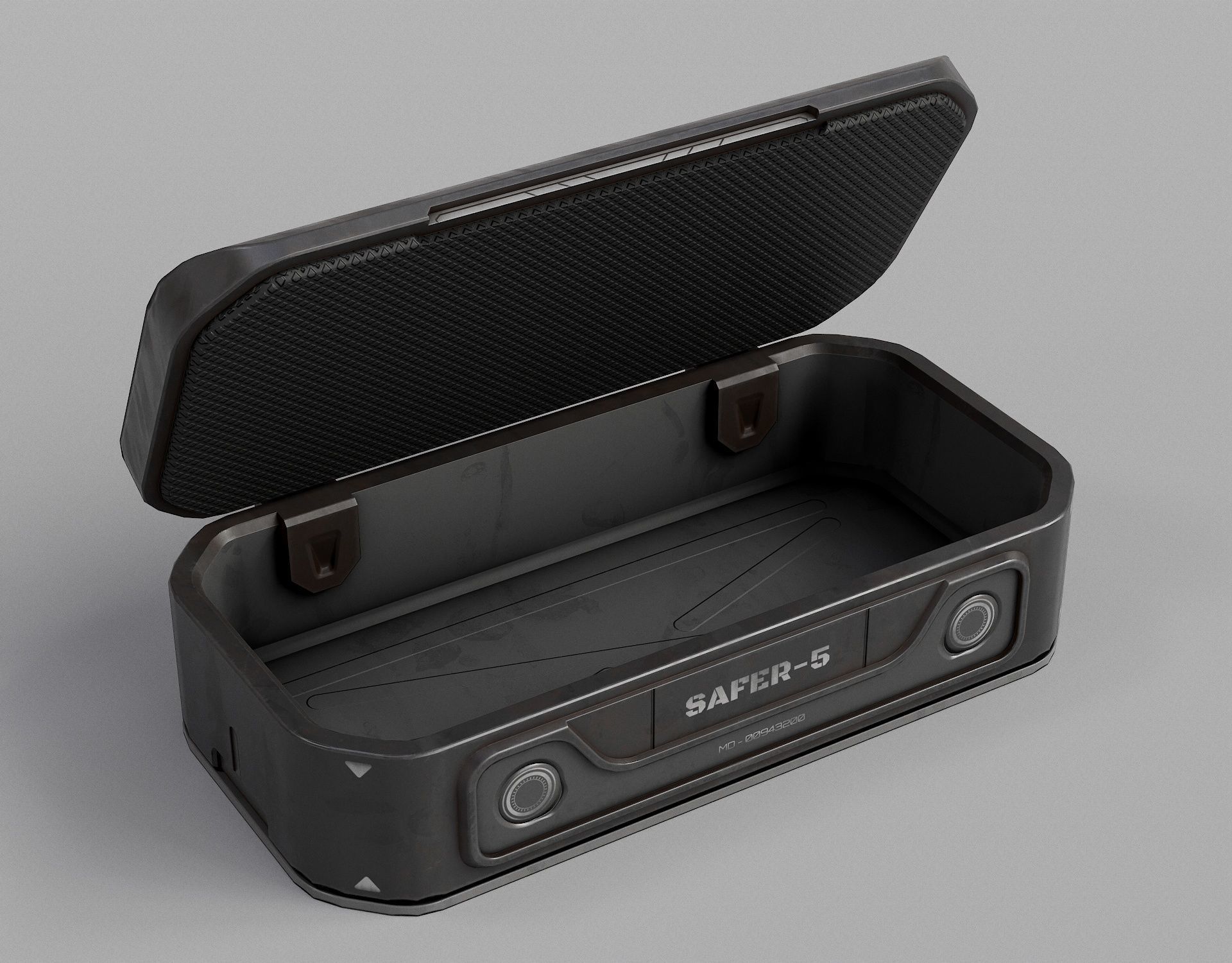 Sci-fi Military Weapon Crate PBR Low-poly 3D model_2