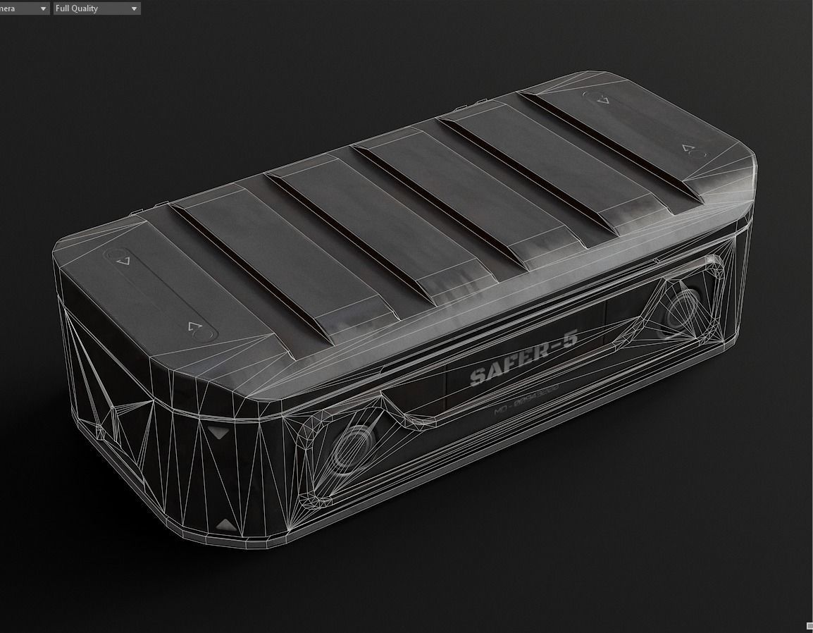 Sci-fi Military Weapon Crate PBR Low-poly 3D model_11