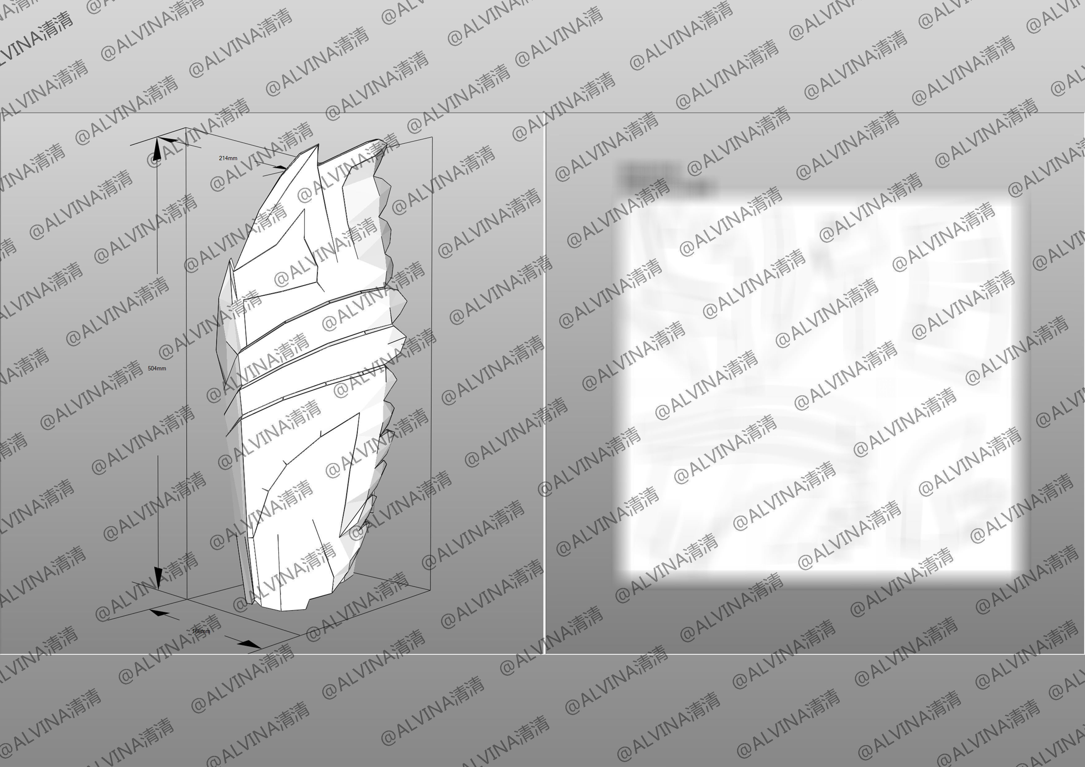 Berserk griffith reincarnated Armor - DIY Cosplay Pepakura Foam Low-poly 3D model_20