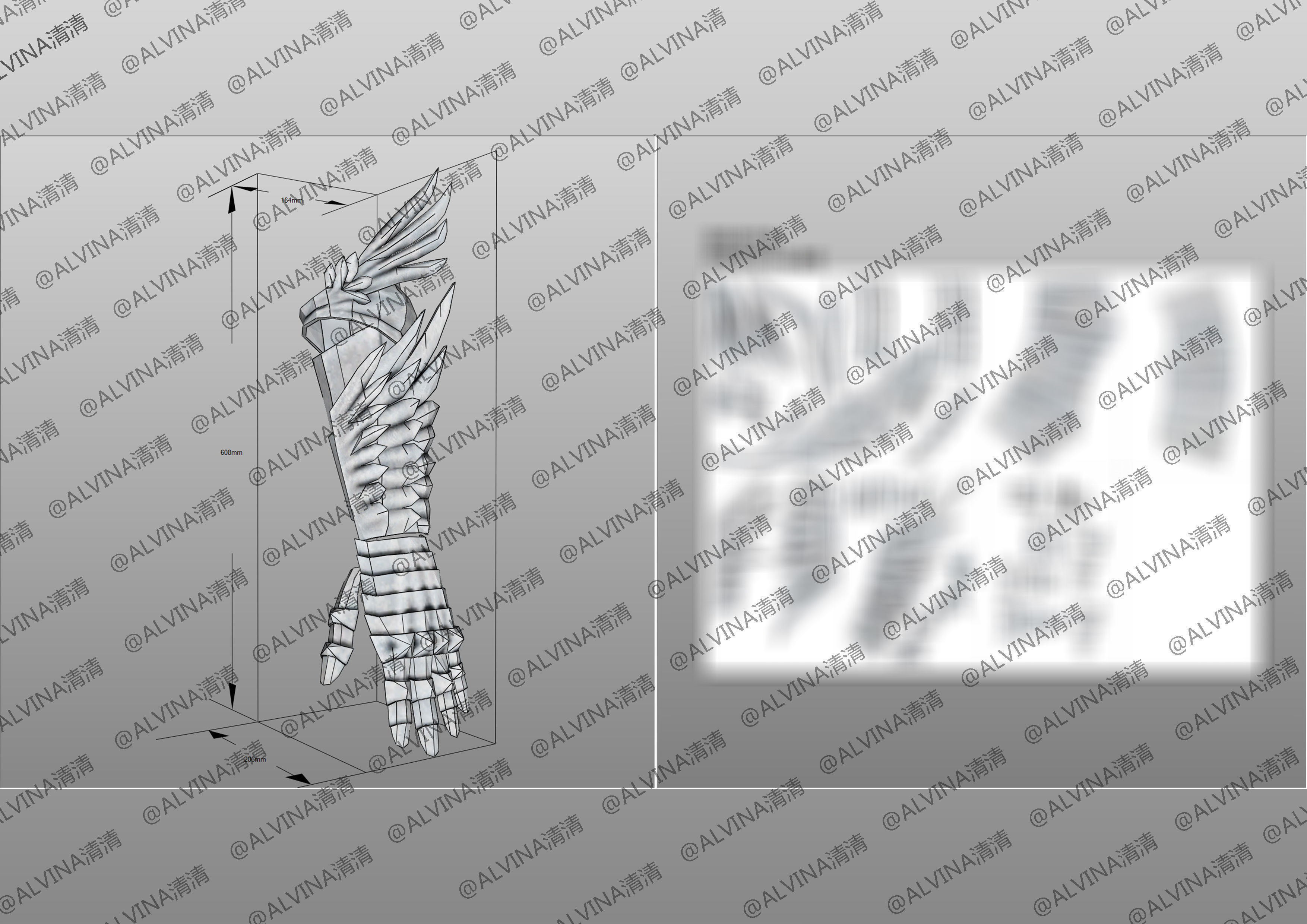 Berserk griffith reincarnated Armor - DIY Cosplay Pepakura Foam Low-poly 3D model_17