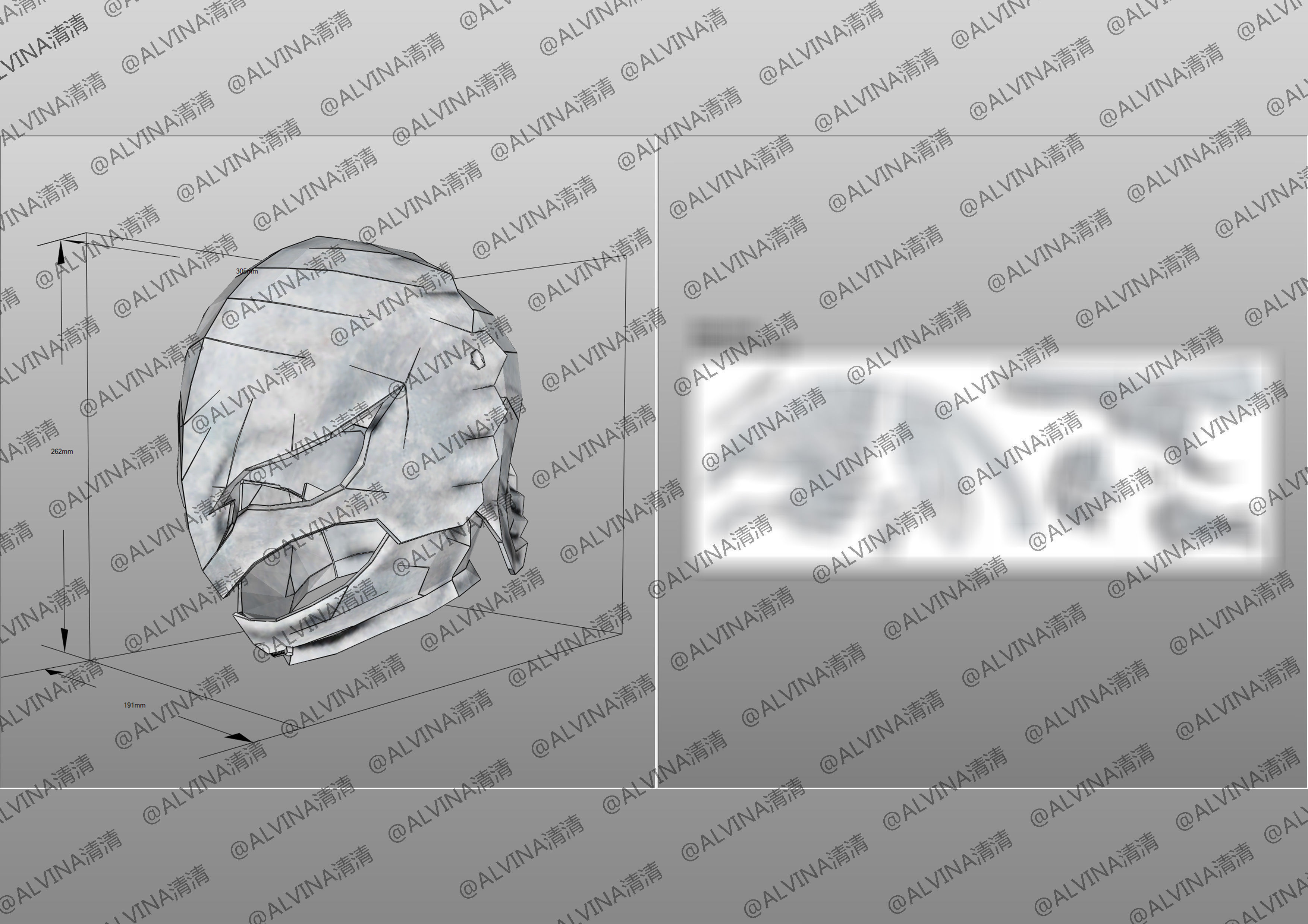 Berserk griffith reincarnated Armor - DIY Cosplay Pepakura Foam Low-poly 3D model_9