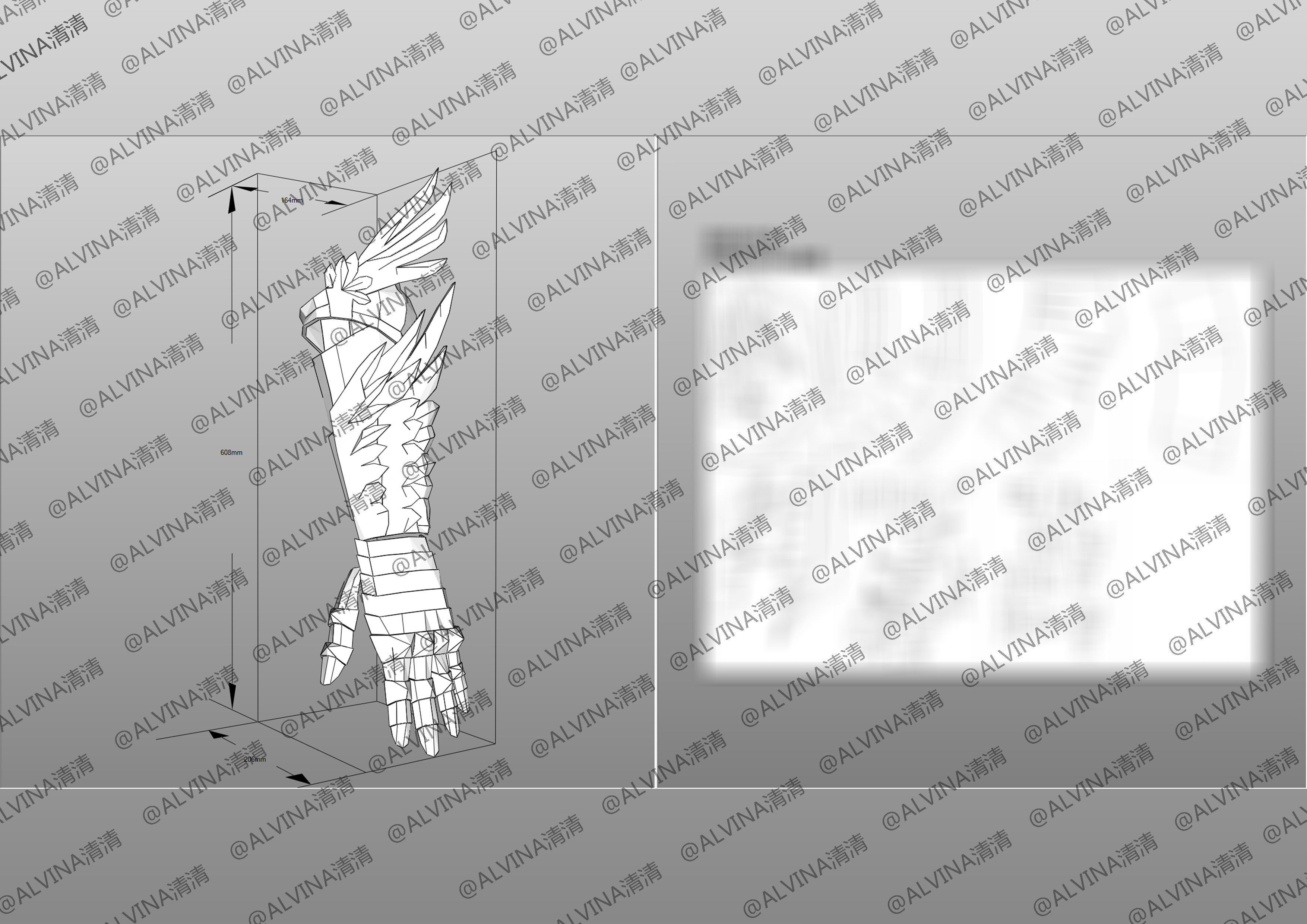 Berserk griffith reincarnated Armor - DIY Cosplay Pepakura Foam Low-poly 3D model_18