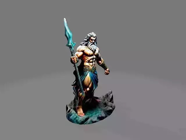 Exquisite 3D Sculpture of the Sea God