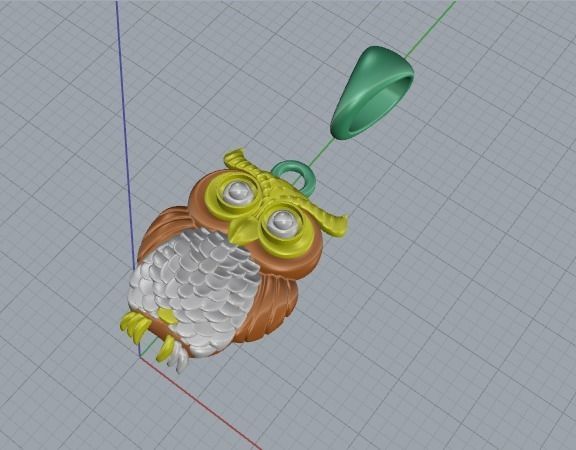 Pendant owl Model 4797 3D print model_2