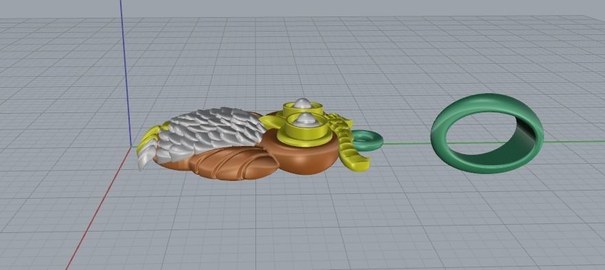 Pendant owl Model 4797 3D print model_3