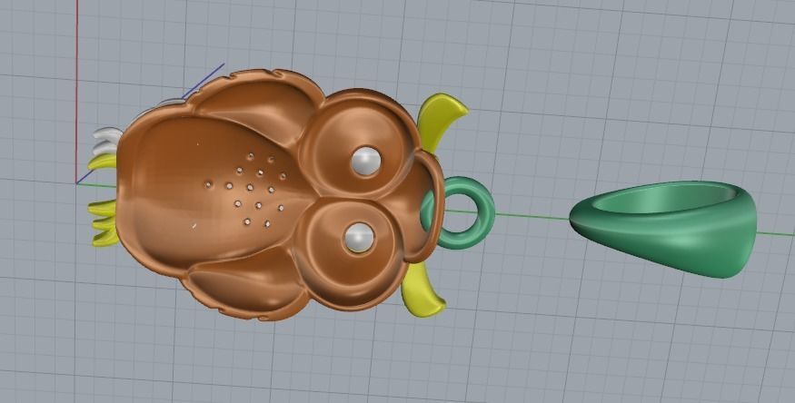 Pendant owl Model 4797 3D print model_4