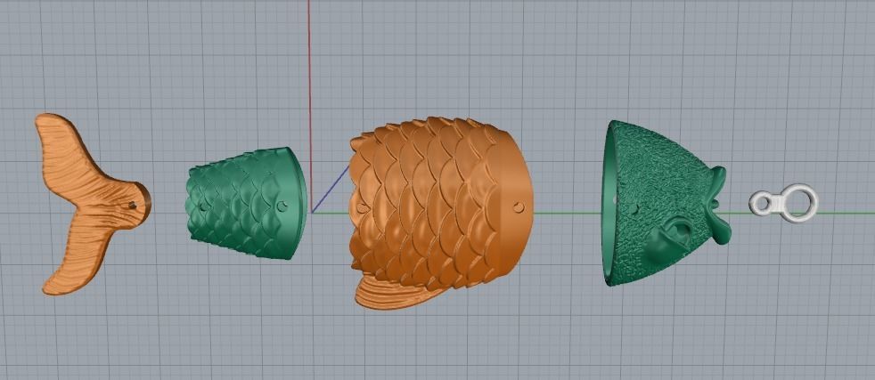 Fish pendant Model 4860 3D print model_4