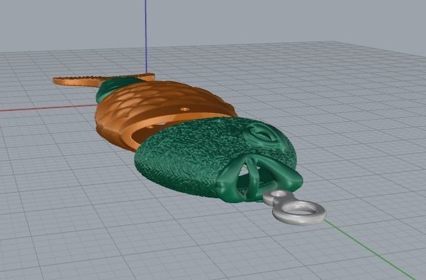 Fish pendant Model 4860 3D print model_3