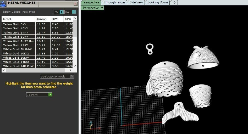 Fish pendant Model 4860 3D print model_7