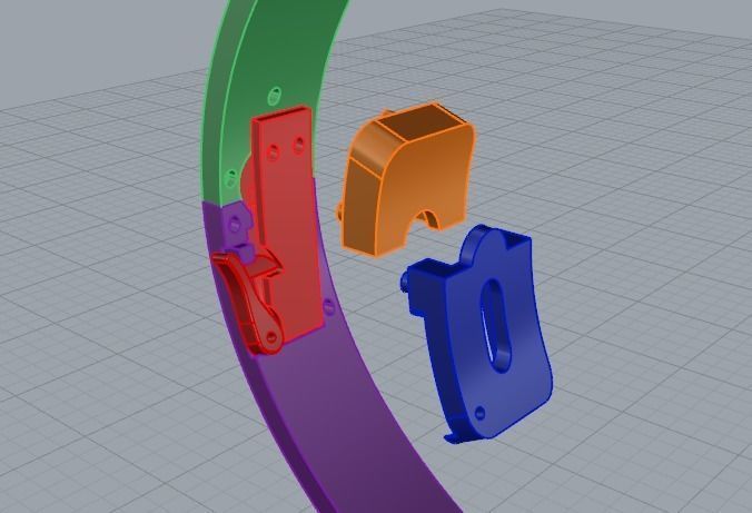 Bracelet with bolts size20 Model 4859 3D print model_7