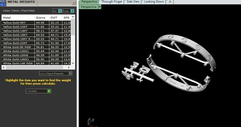 Bracelet with bolts size20 Model 4859 3D print model_8