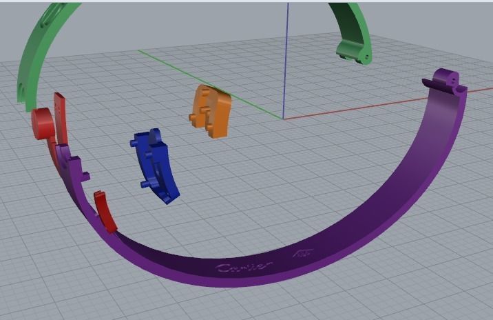 Bracelet with bolts size20 Model 4859 3D print model_6