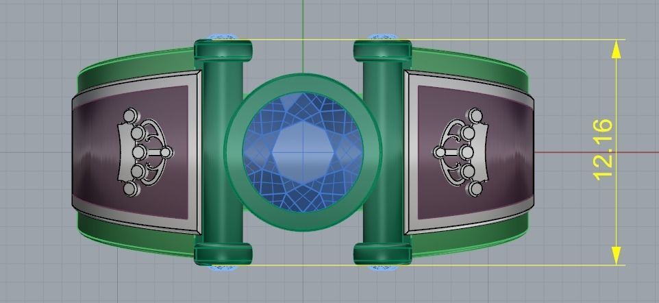 Ring with crown Model 4836 3D print model_6