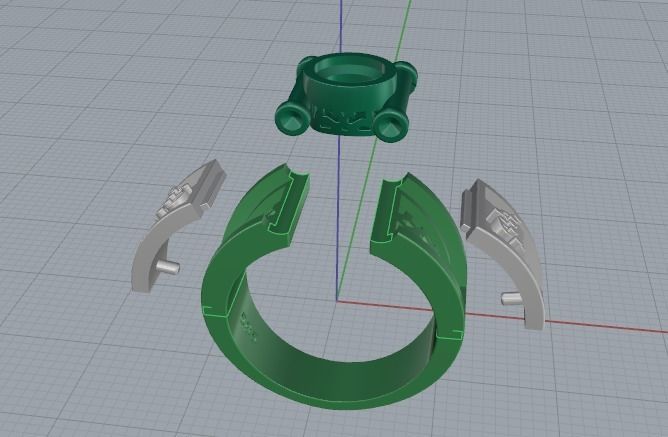 Ring with crown Model 4836 3D print model_2