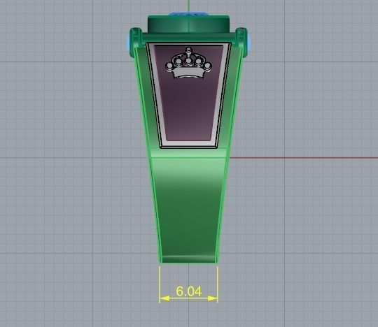 Ring with crown Model 4836 3D print model_7