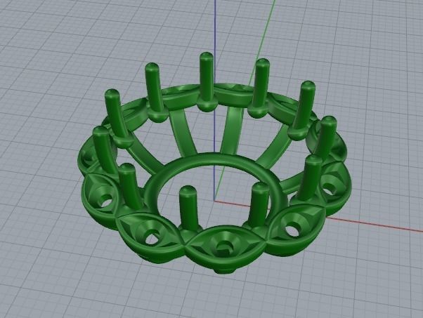 Round pendant Model 4833 3D print model_2