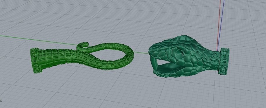 Snake bracelet lock Model 4829 3D print model_5
