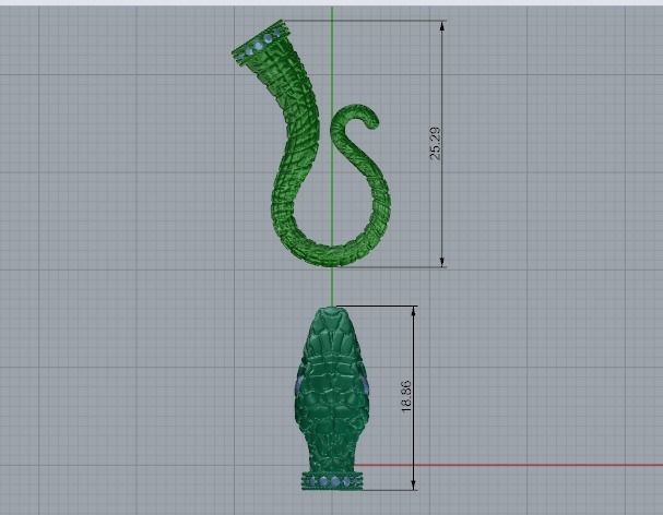 Snake bracelet lock Model 4829 3D print model_6