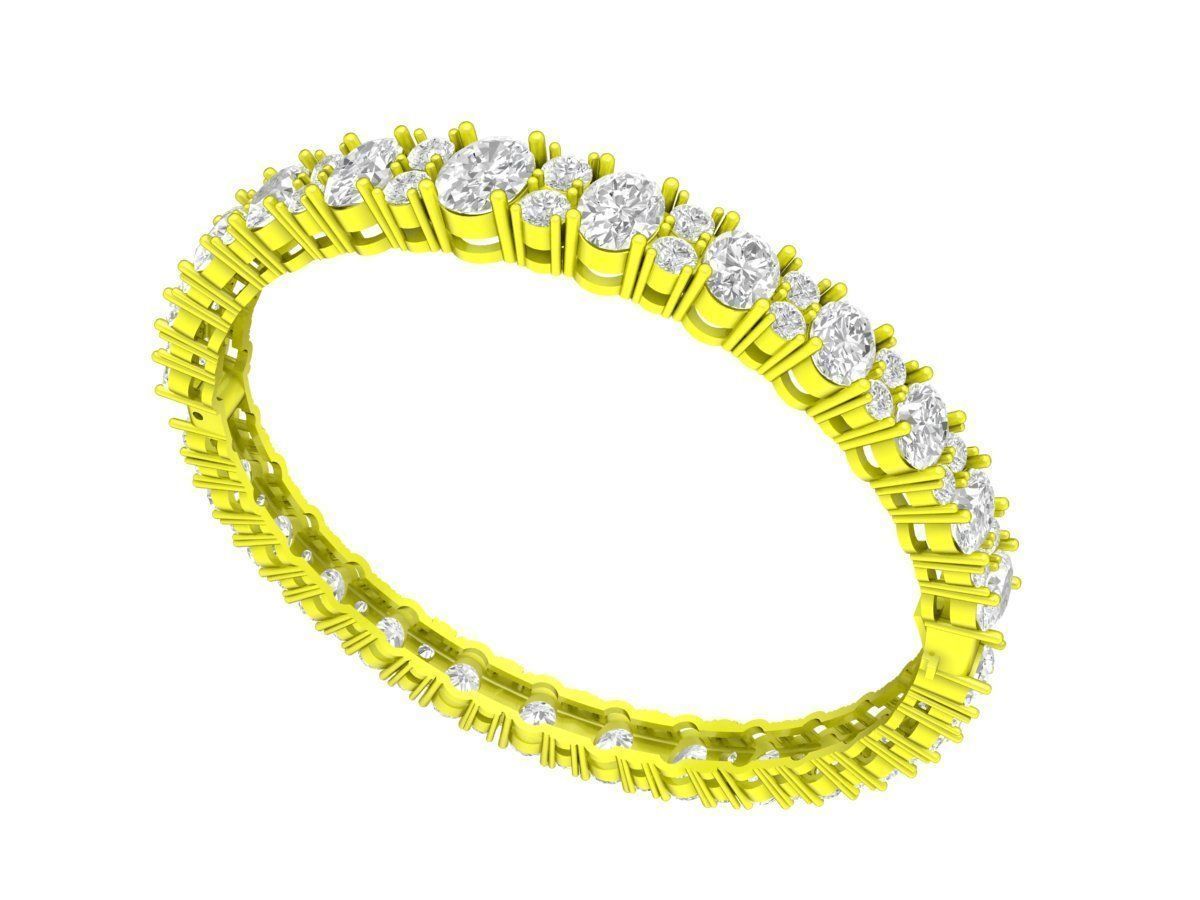 A7657 Luxury Asian Fashion Diamond Women Bangle 3D print model_1