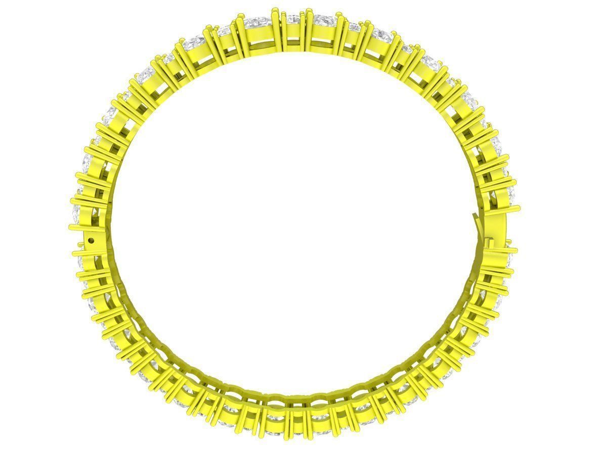 A7657 Luxury Asian Fashion Diamond Women Bangle 3D print model_3