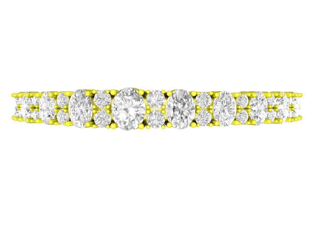 A7657 Luxury Asian Fashion Diamond Women Bangle 3D print model_2