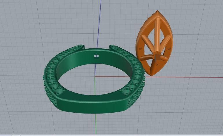 Marquise Ring Model 4921 3D print model_3