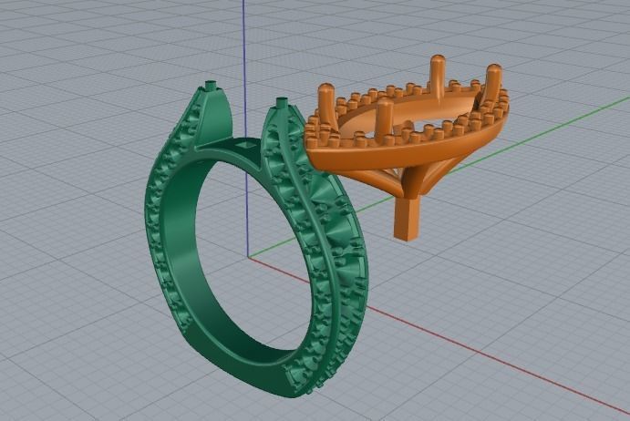 Marquise Ring Model 4921 3D print model_4