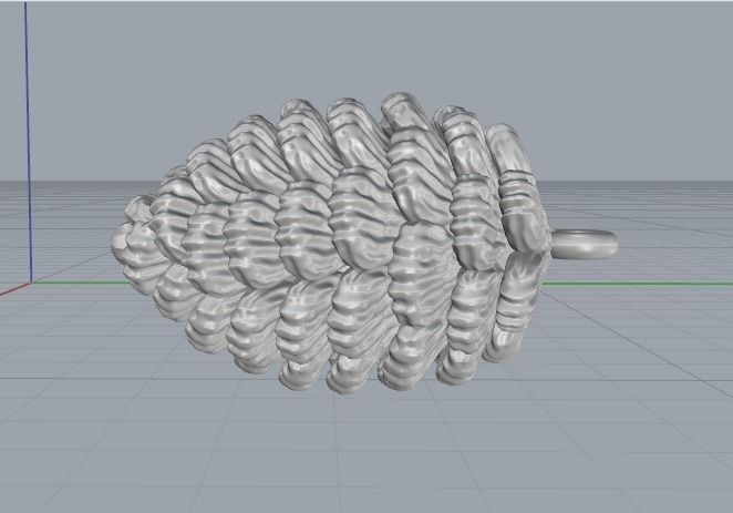 Pendant christmas tree pine Model 4900 3D print model_3