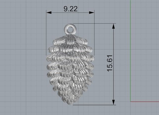 Pendant christmas tree pine Model 4900 3D print model_6