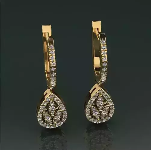 Pear earrings Model 4890