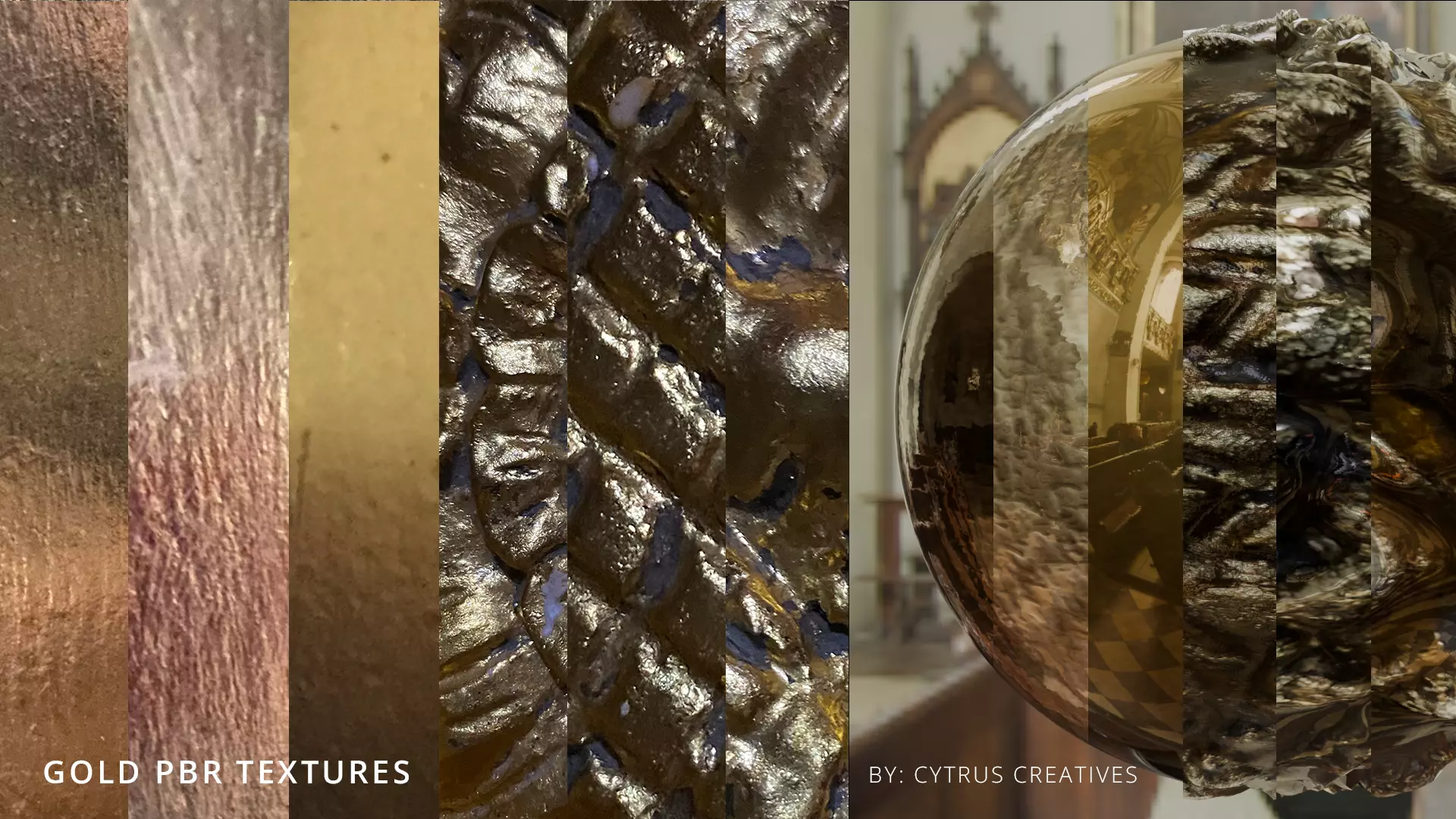 6 3K Gold PBR Textures Texture_0