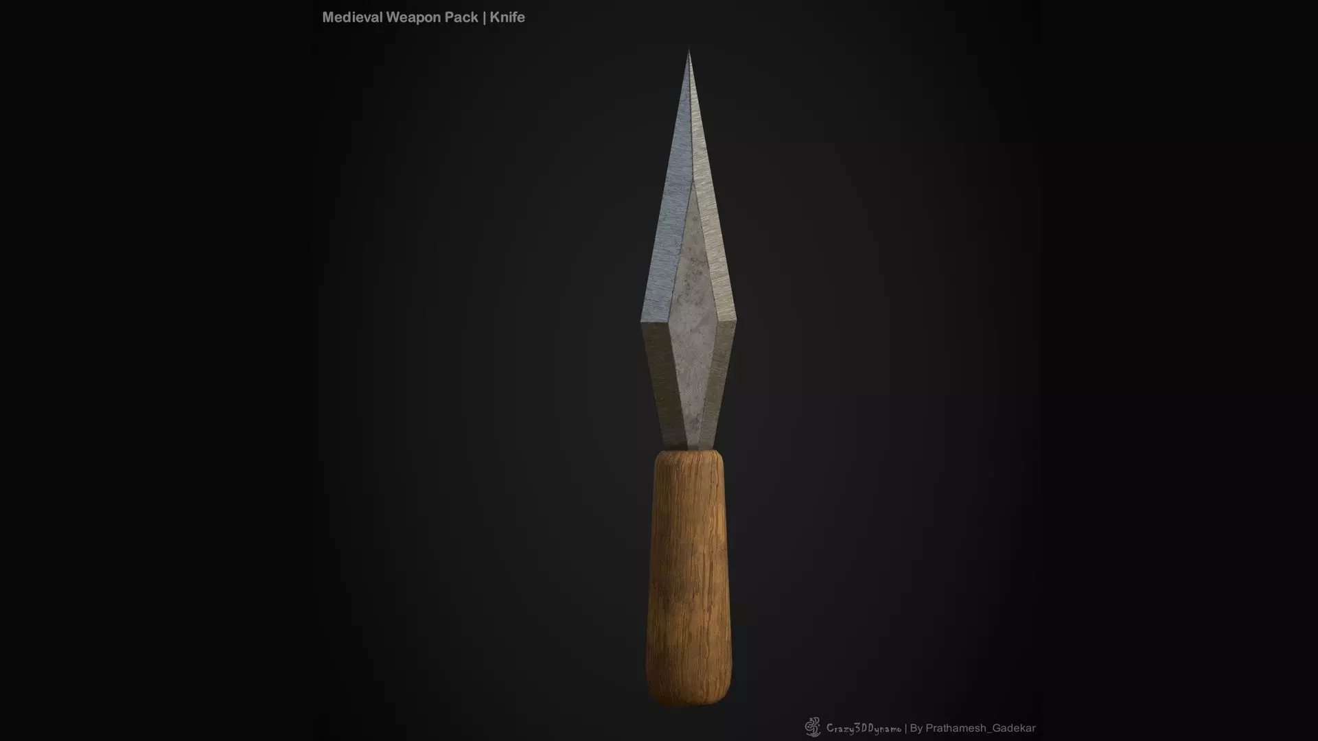 Stylized Knife Model Free low-poly 3D model
