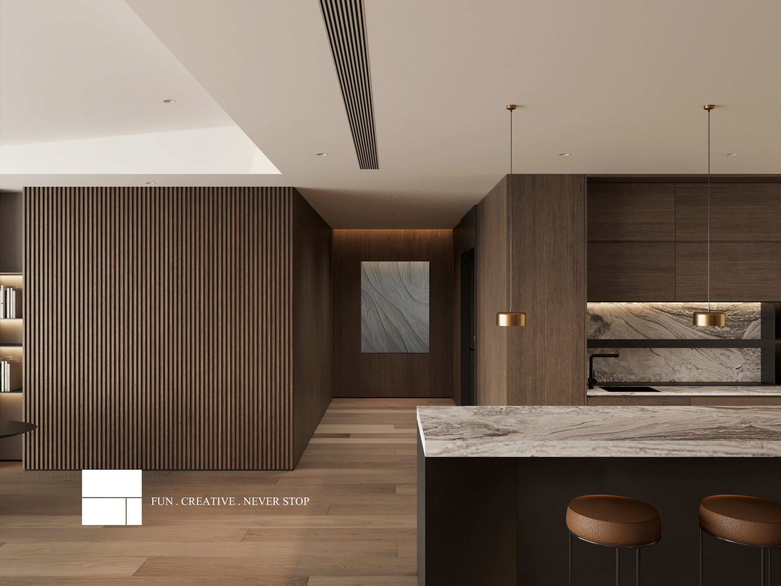 Ultra-Modern Home Interior 3D Model andCAD Drawings Suite 3D model_9