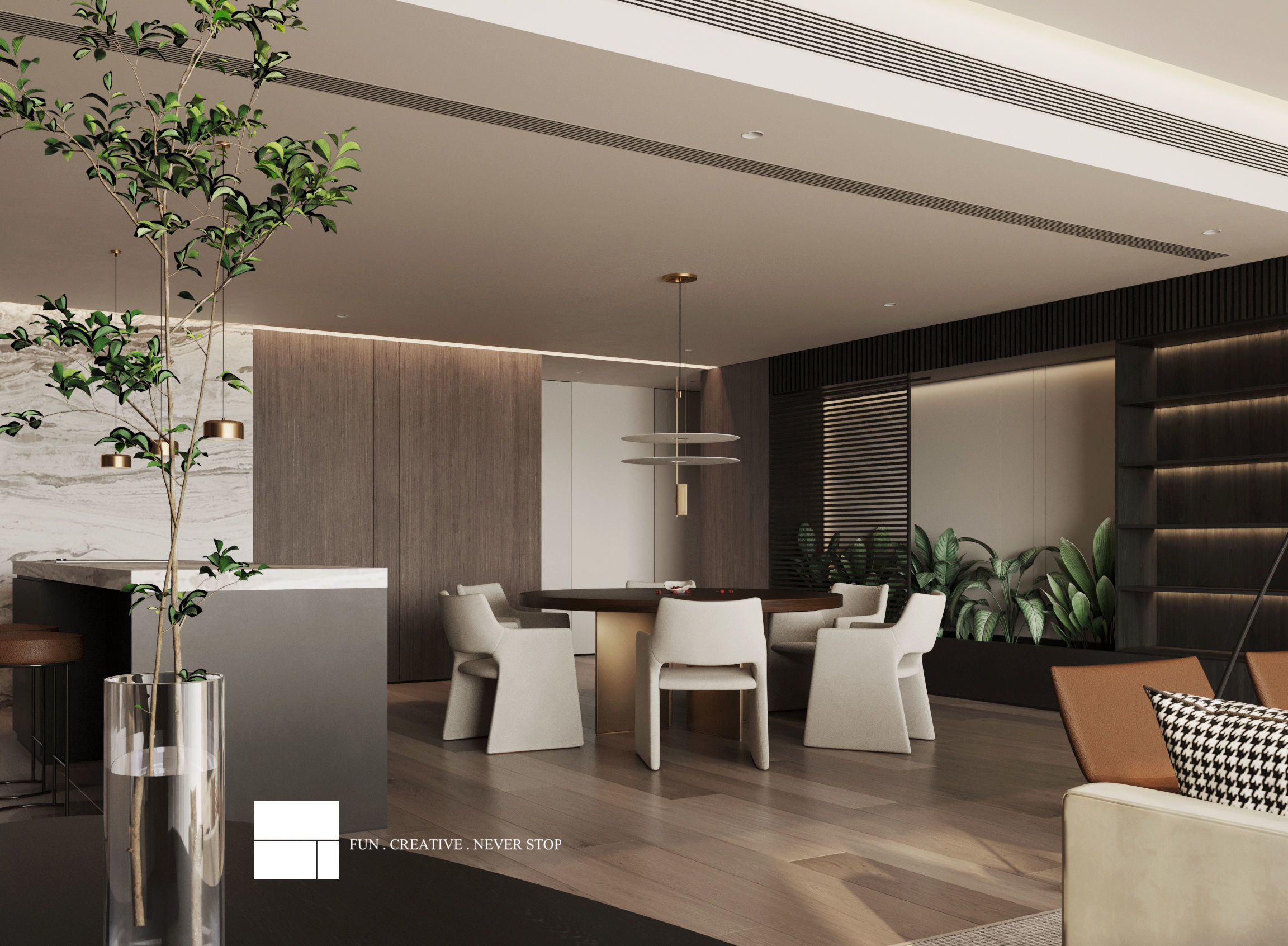 Ultra-Modern Home Interior 3D Model andCAD Drawings Suite 3D model_6