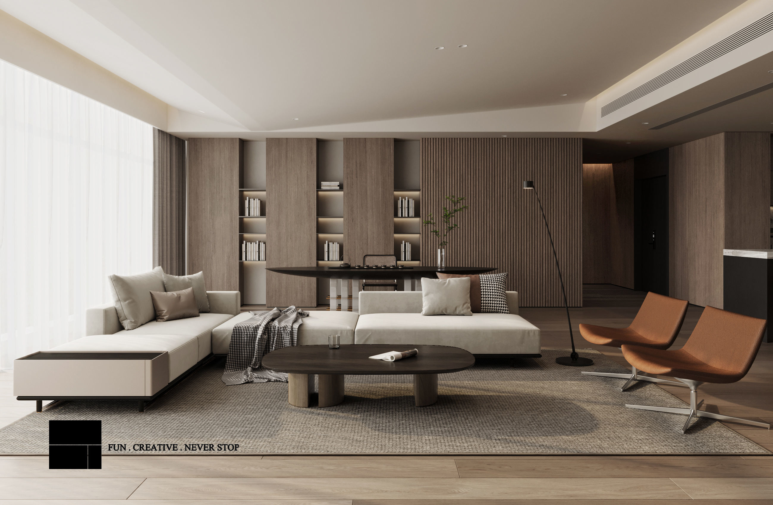 Ultra-Modern Home Interior 3D Model andCAD Drawings Suite 3D model_4