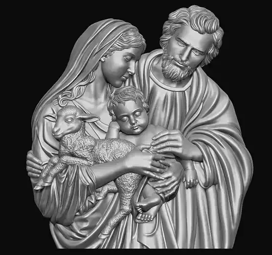Holy Family Pendant 2 3D print model