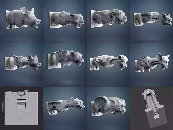 Gargoyles 3D Print Collection 