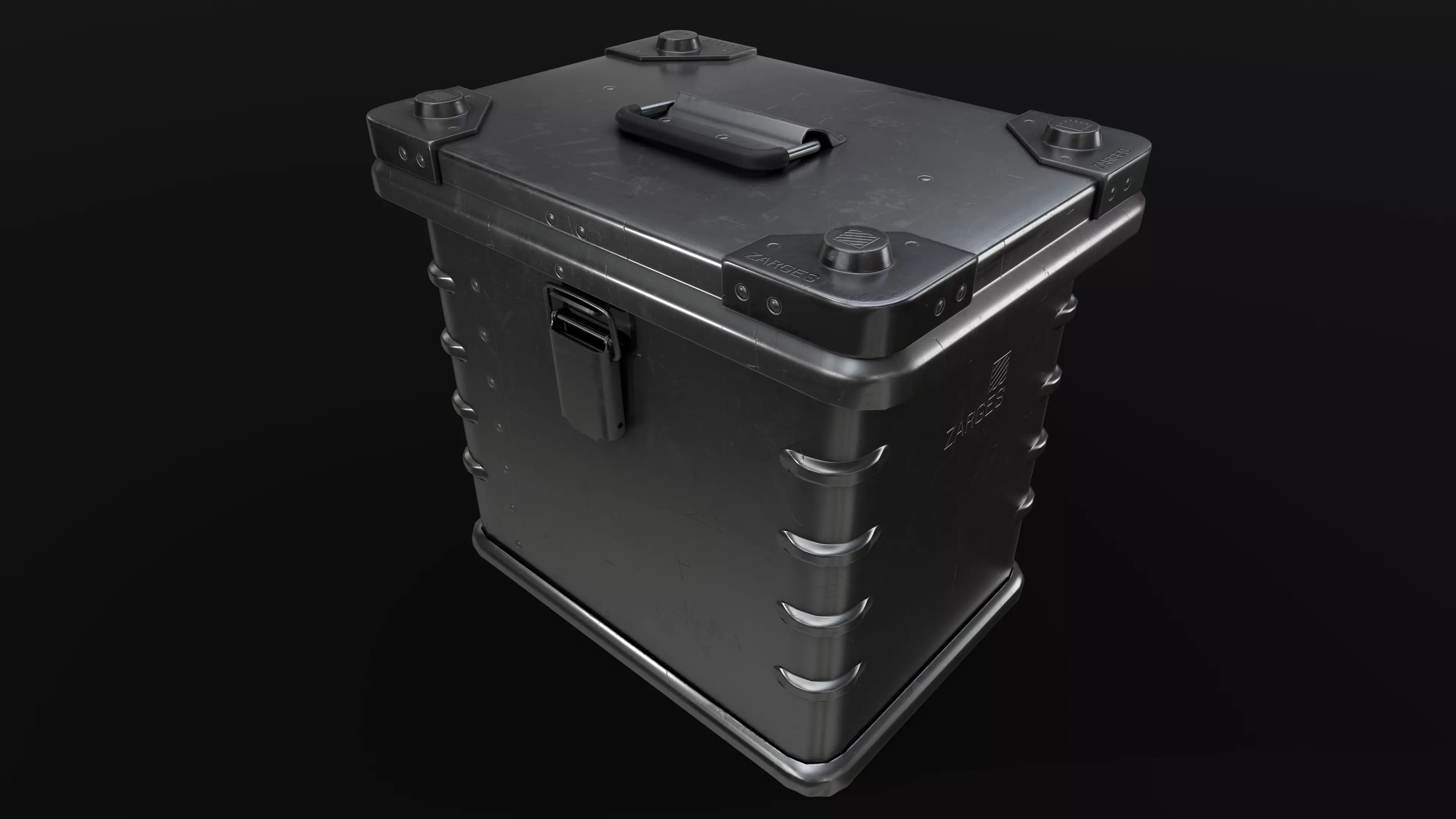 Metal Box Unpainted 3D Model Low-poly Low-poly 3D model_0