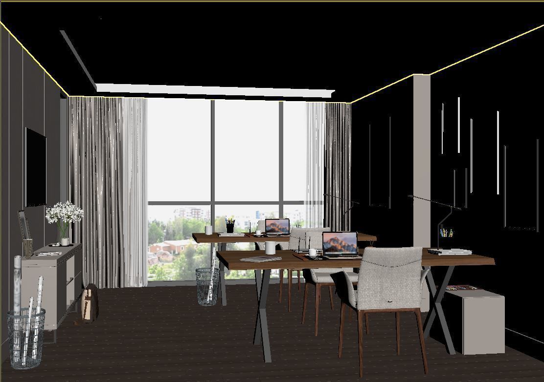 Home Office Free 3D model_5