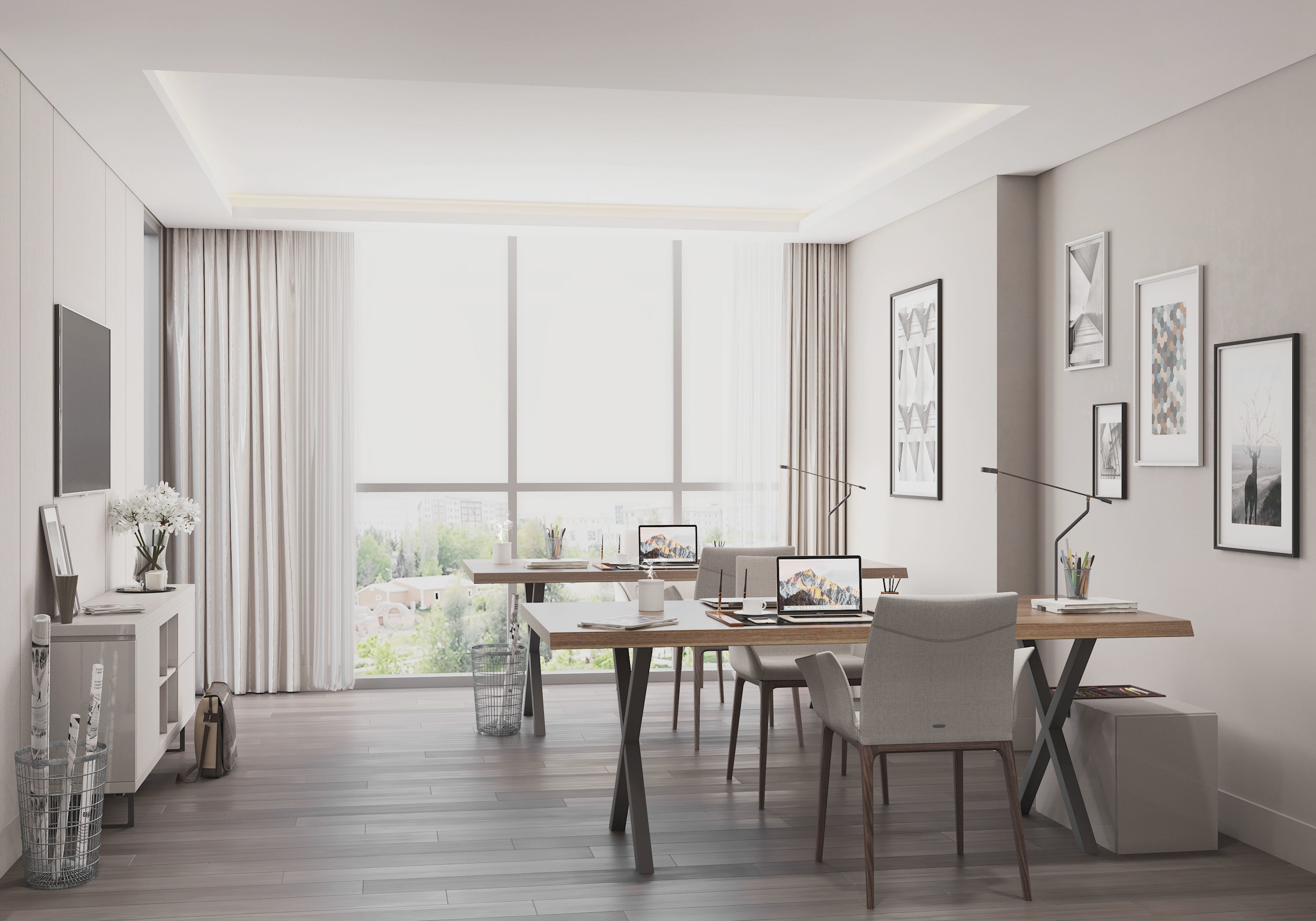 Home Office Free 3D model_1