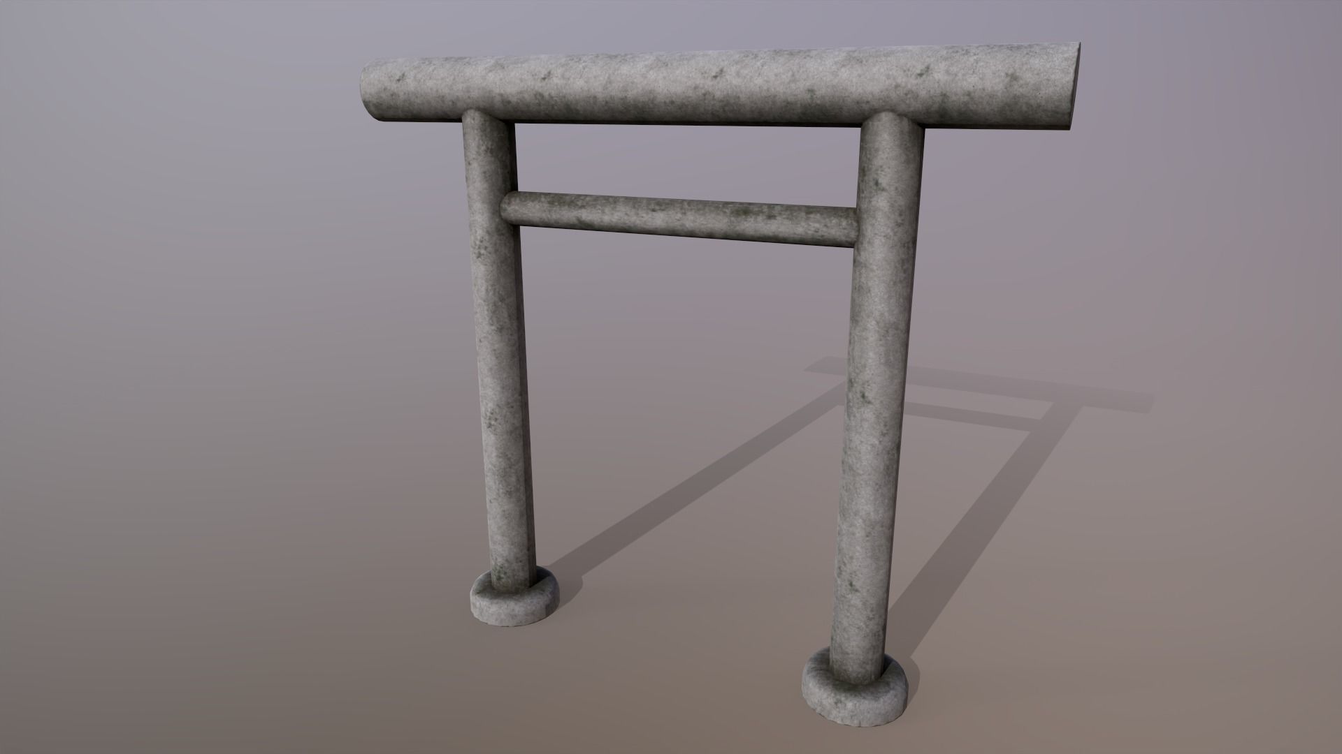 Japanese Gate Low-poly 3D model_2