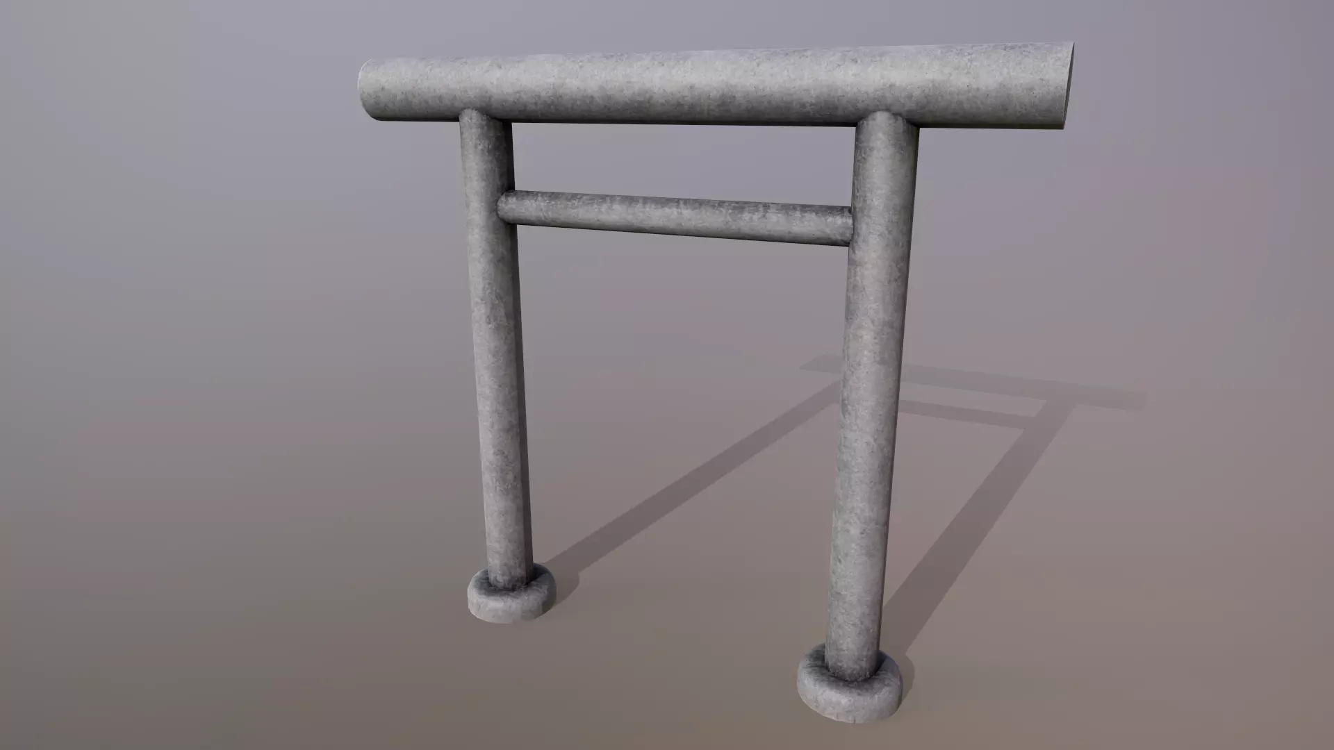 Japanese Gate Low-poly 3D model_0
