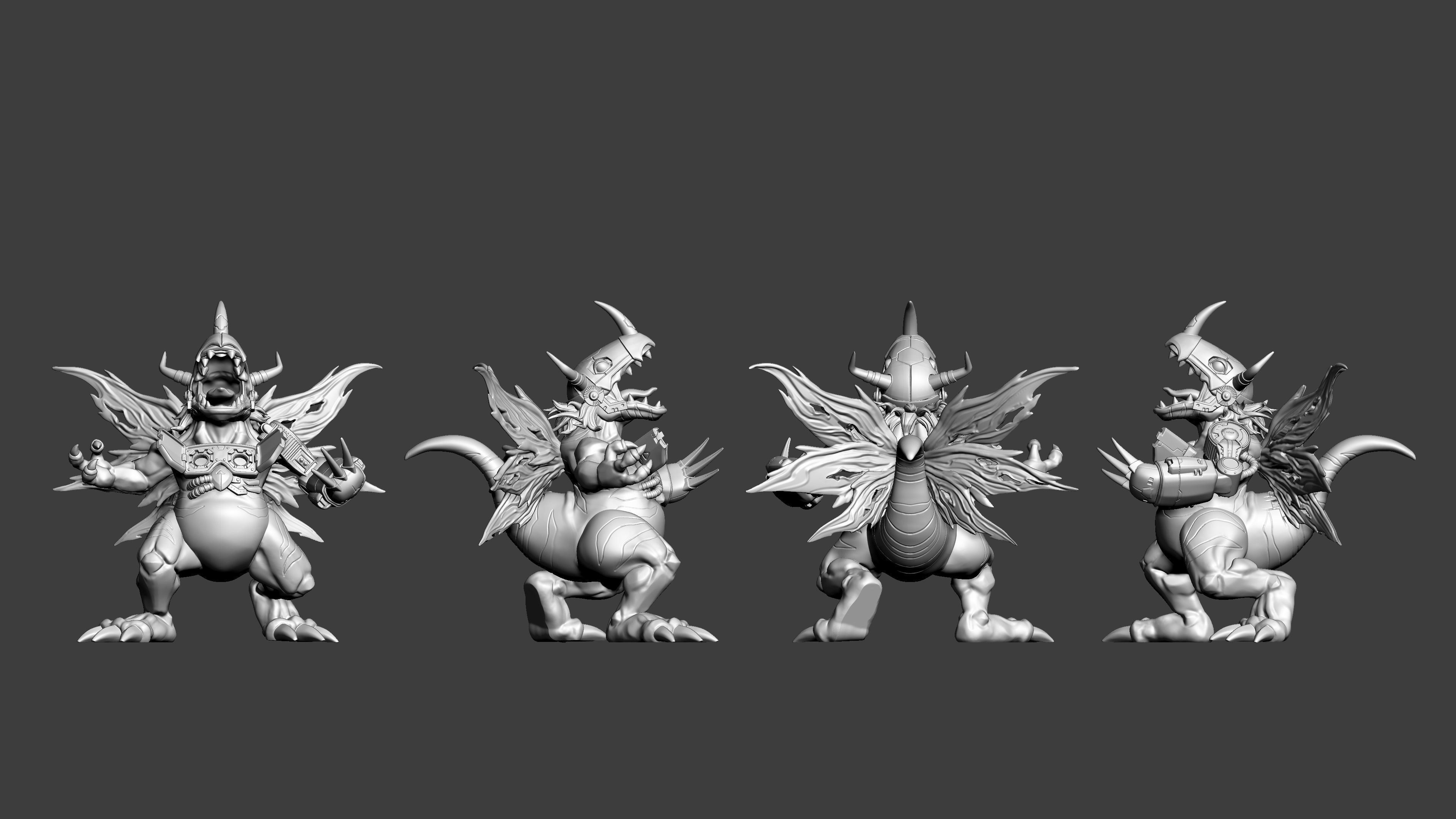 MetalGreymon 3D print model_4