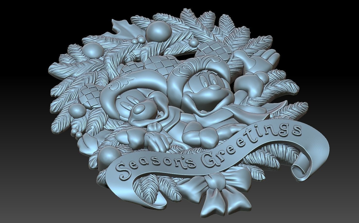 Season greetings  3D print model_3