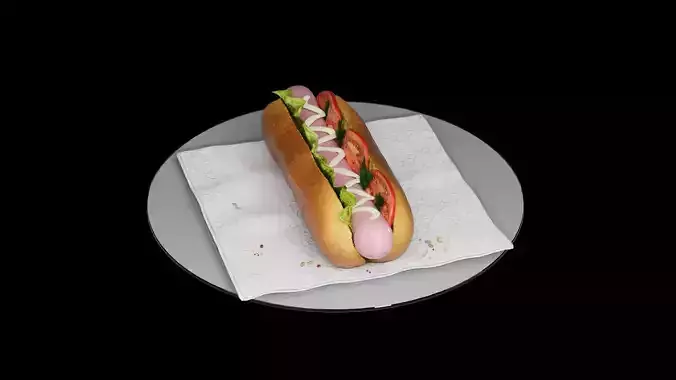 Hotdog third 3D model